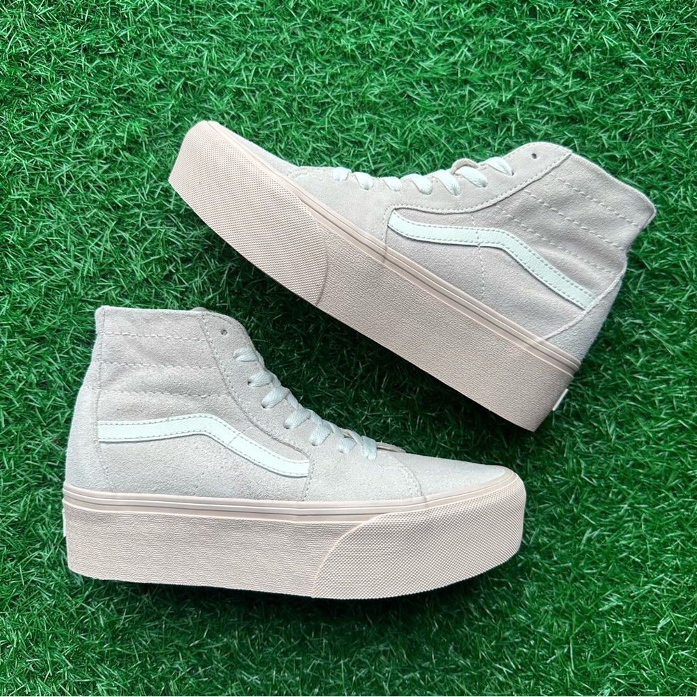 Vans Sk8 Hi Tapered Stackform Suede Shell Platform - Picture 5 of 9